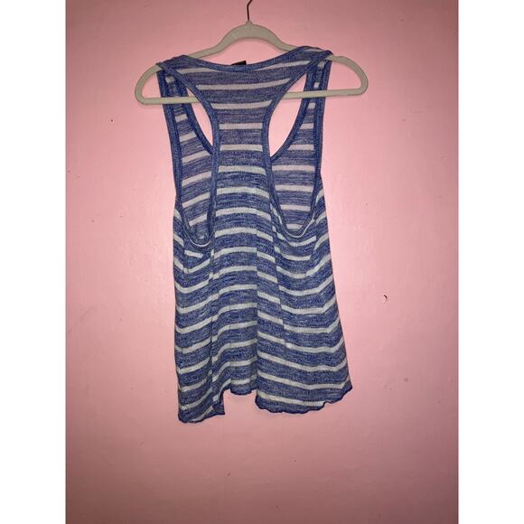 Stranded blue and white love rope striped tank top size large - Picture 6 of 6